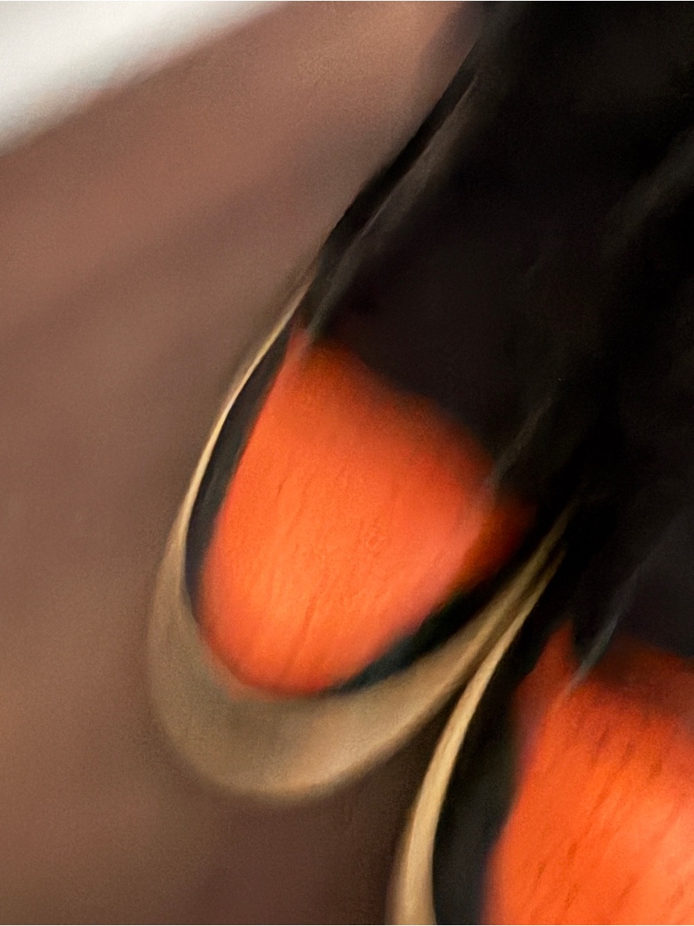 Jordan Retro 1 shiny Orange and Black Inner Shoe Tag - Jumpman Label - Picture 7 of 7